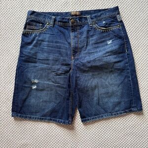 NWOT Vintage Blac Label Dark Blue Distressed Denim Shorts